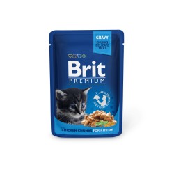 Brit Premium Cat kapsa Chicken Chunks for Kitten 100g