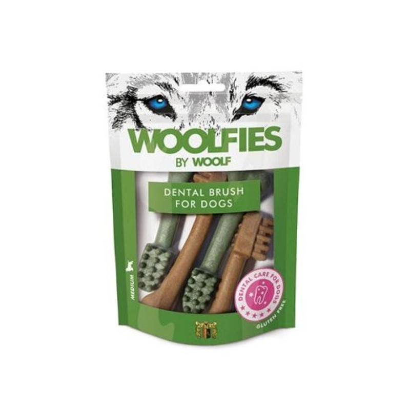 2Pochoutka dentální Woolfies Dental Brush M 200g 2Pochoutka dentální Woolfies Dental Brush M 200g