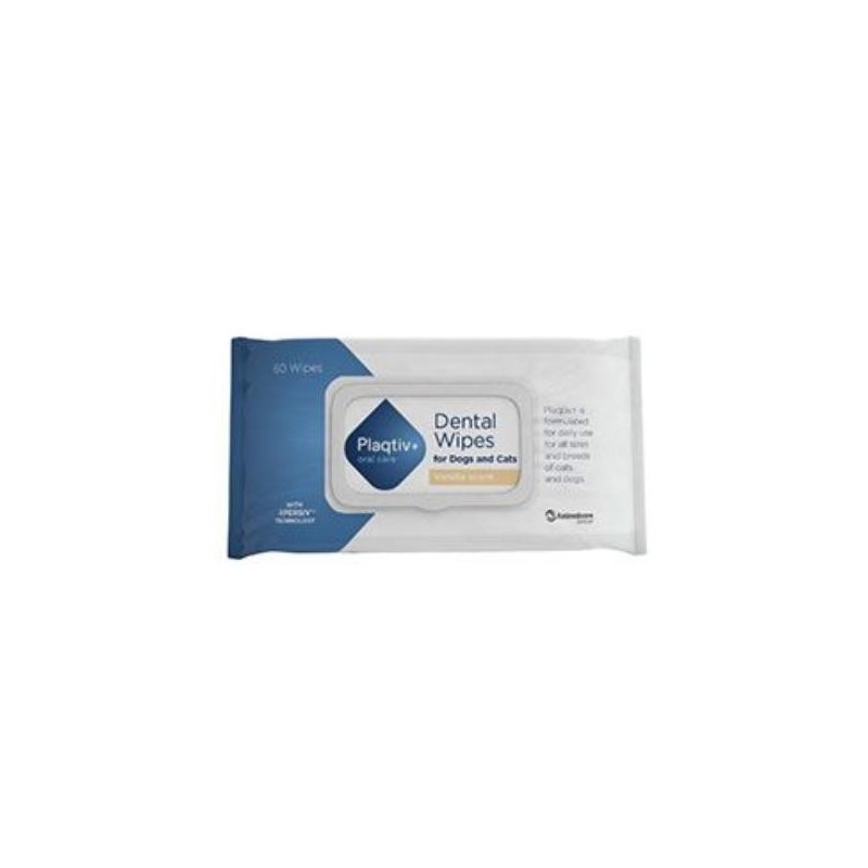 Plaqtiv+ Oral care Dentální ubrousky 60ks Plaqtiv+ Oral care Dentální ubrousky 60ks