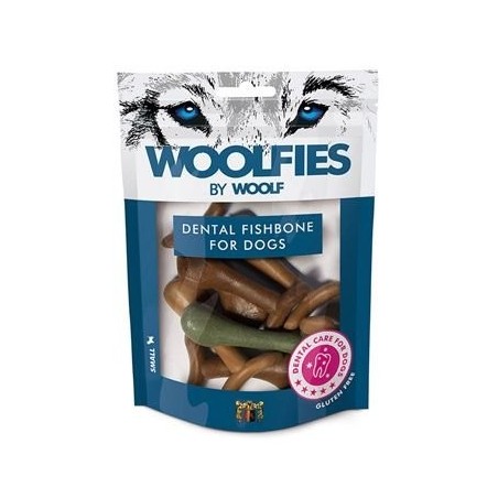 Pochoutka dentální Woolfies Dental Fishbone S 200g
