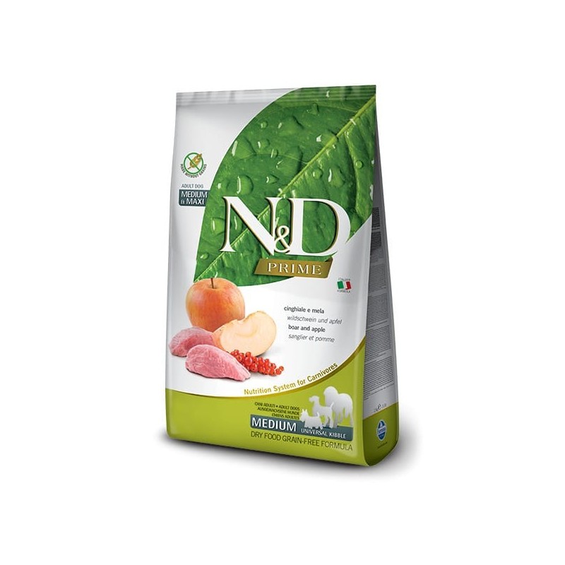 N&D PRIME DOG Adult M/L Boar & Apple 12kg N&D PRIME DOG Adult M/L Boar & Apple 12kg