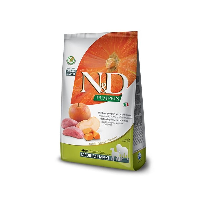N&D Pumpkin DOG Adult M/L Boar & Apple 2,5kg N&D Pumpkin DOG Adult M/L Boar & Apple 2,5kg