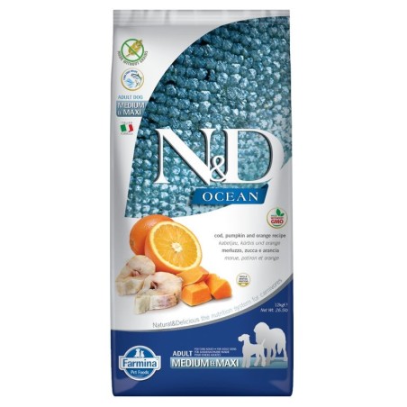 N&D OCEAN DOG Adult M/L Codfish&Pumpkin & Orange