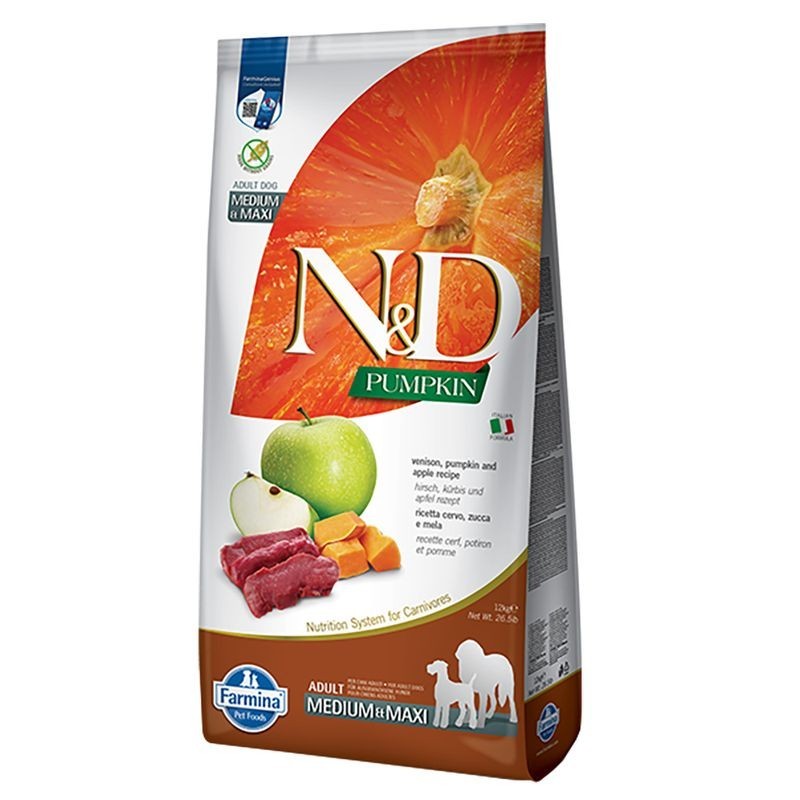 N&D Pumpkin DOG Adult M/L Venison & Apple 12kg N&D Pumpkin DOG Adult M/L Venison & Apple 12kg