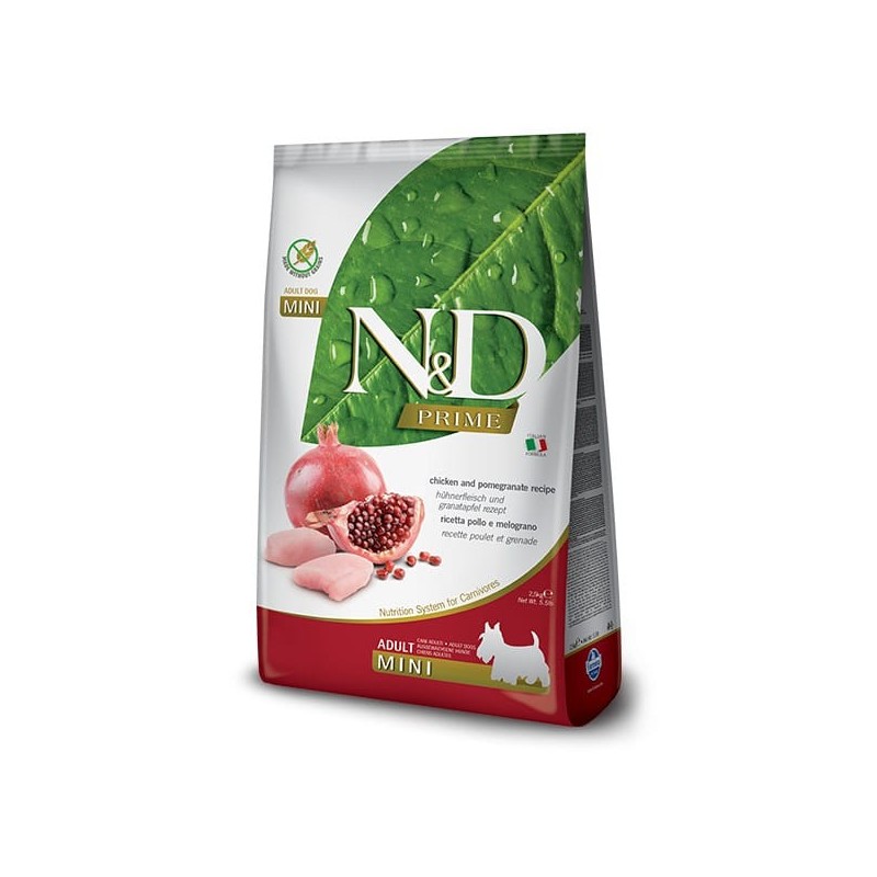 N&D PRIME DOG Adult Mini Chicken&Pomegranat 2,5kg N&D PRIME DOG Adult Mini Chicken&Pomegranat 2,5kg